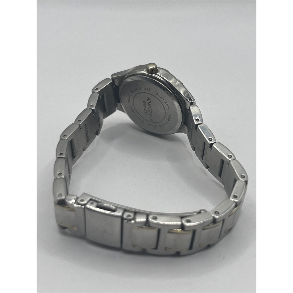 Armitron Women's Quartz Watch Silver Tone Band 75/5605-‎ New Battery - Picture 3 of 5